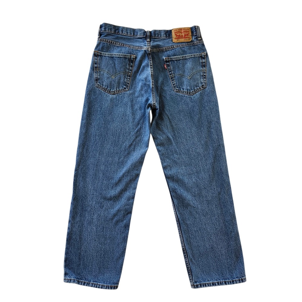Levis 550 Relaxed Fit Tapered Leg Jeans Mens 34x30 Medium Wash Blue Zip Fly - Picture 3 of 8